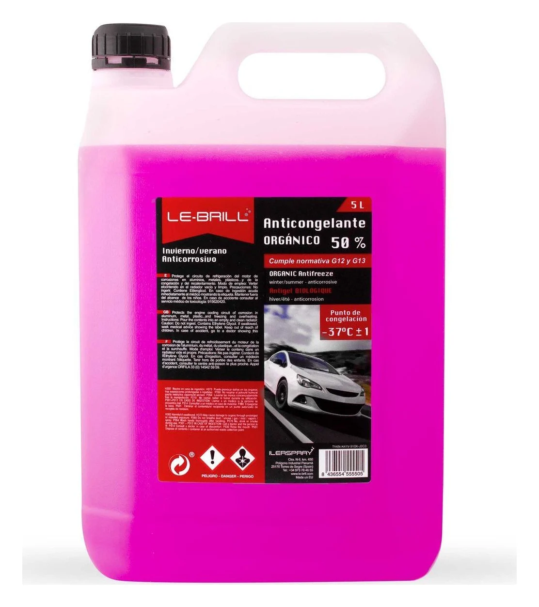 Antifreeze 50% ORGANIC 5L LE-BRILL
