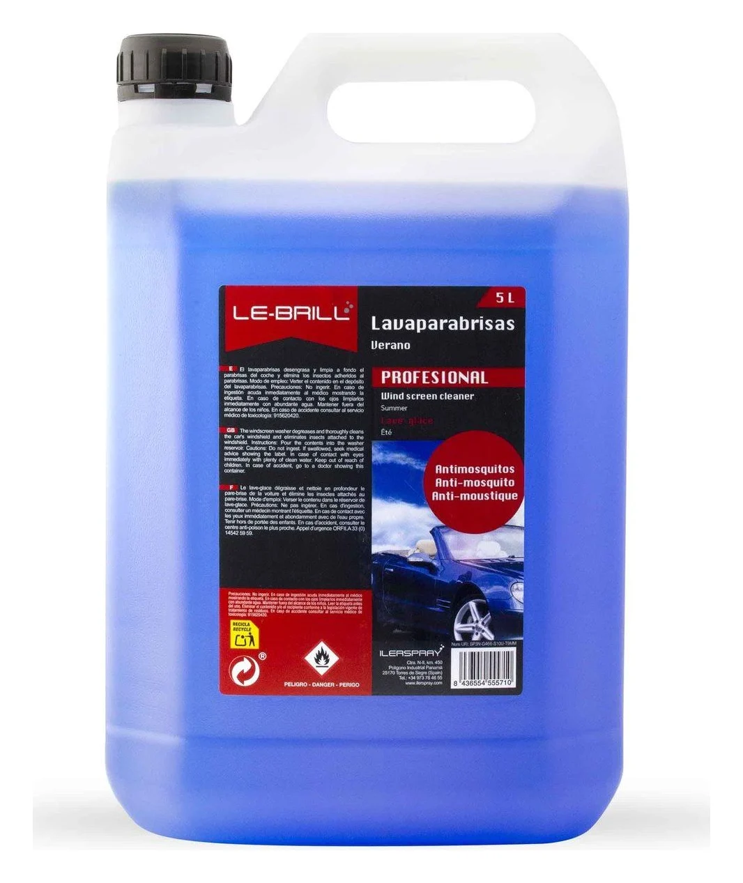 Windshield Washer Fluid BUG REMOVER 5L LE-BRILL