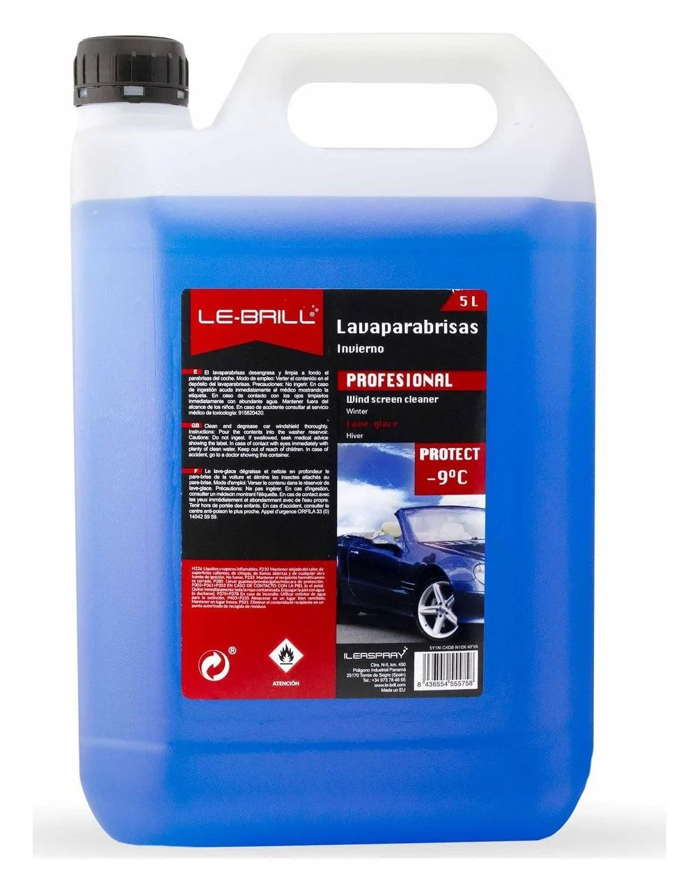 Windshield Washer Fluid WINTER -9ºC 5L LE-BRILL