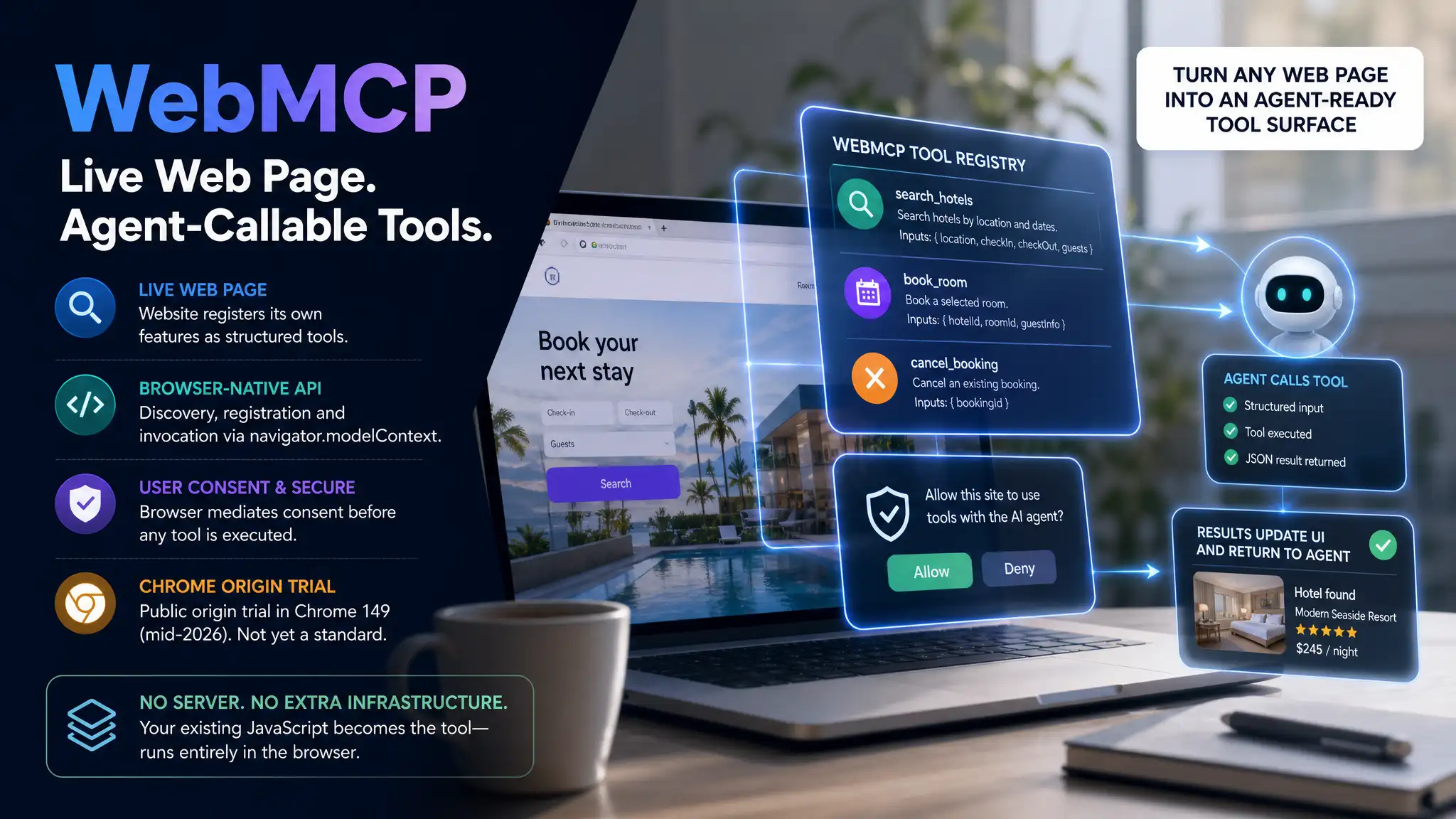 WebMCP Turns a Live Web Page into an Agent-Callable Tool Surface
