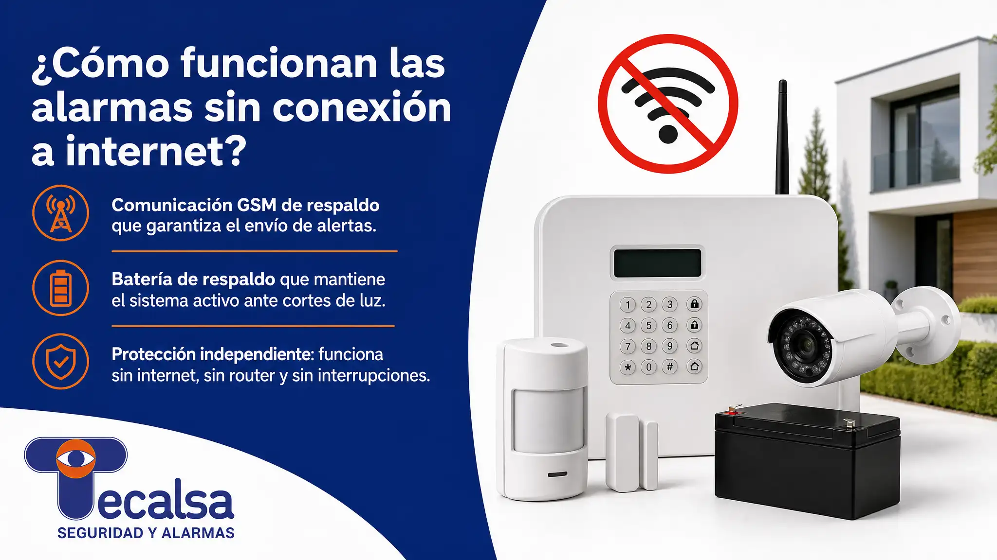 ¿Cómo funcionan las alarmas sin conexión a internet?