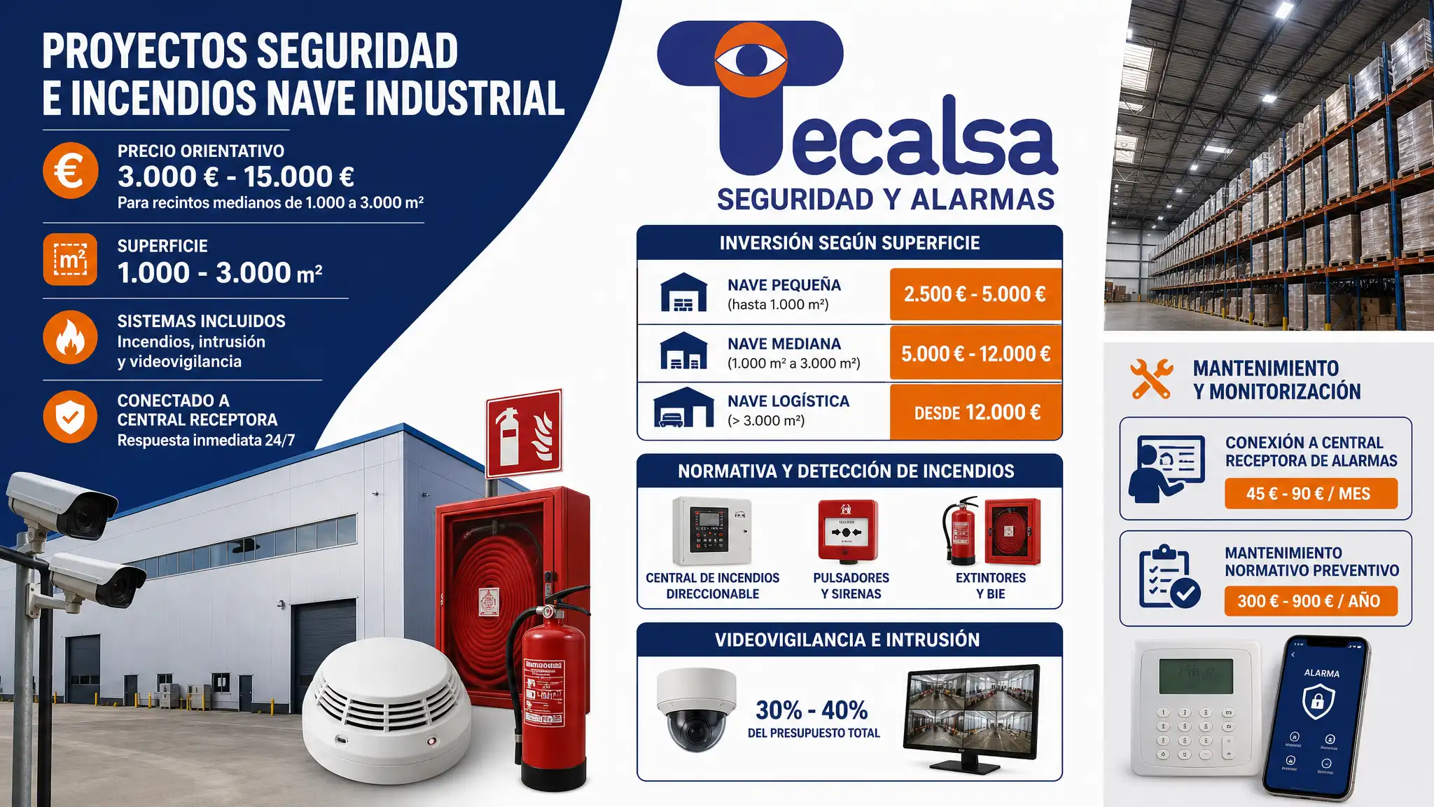 Precio de un Proyecto de Seguridad e Incendios en Nave Industrial