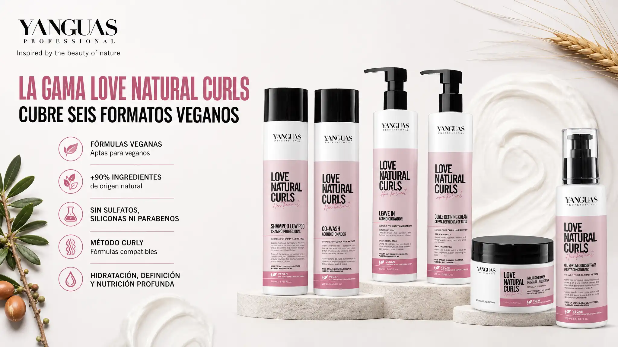 La Gama Love Natural Curls Cubre Seis Formatos Veganos