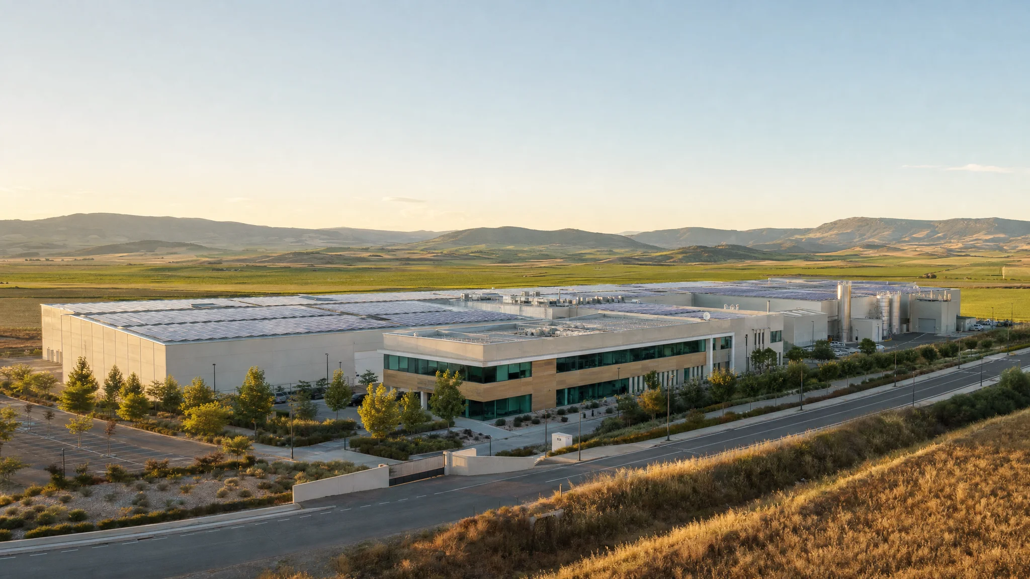 Solar-powered factory