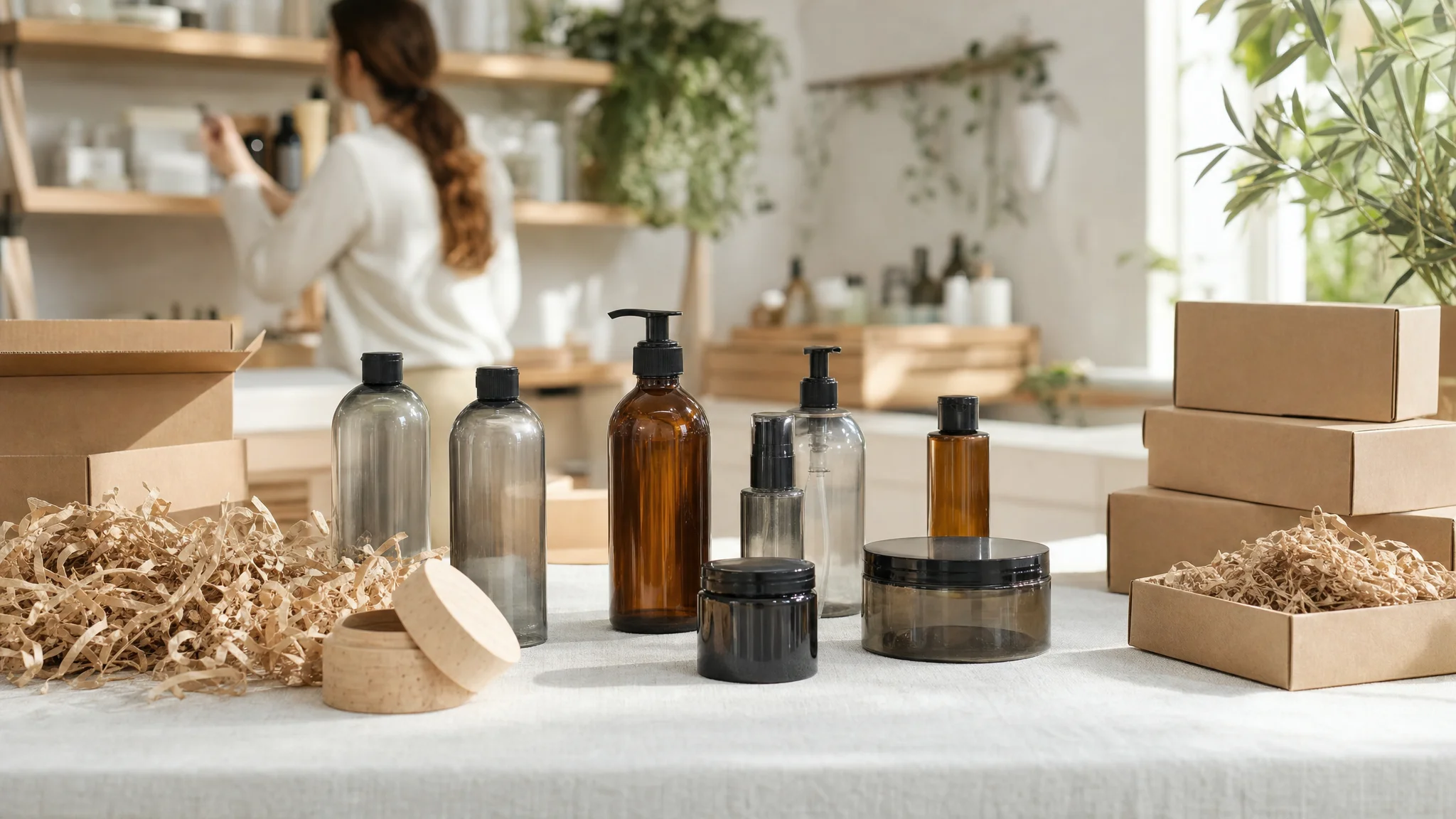Packaging with recycled material