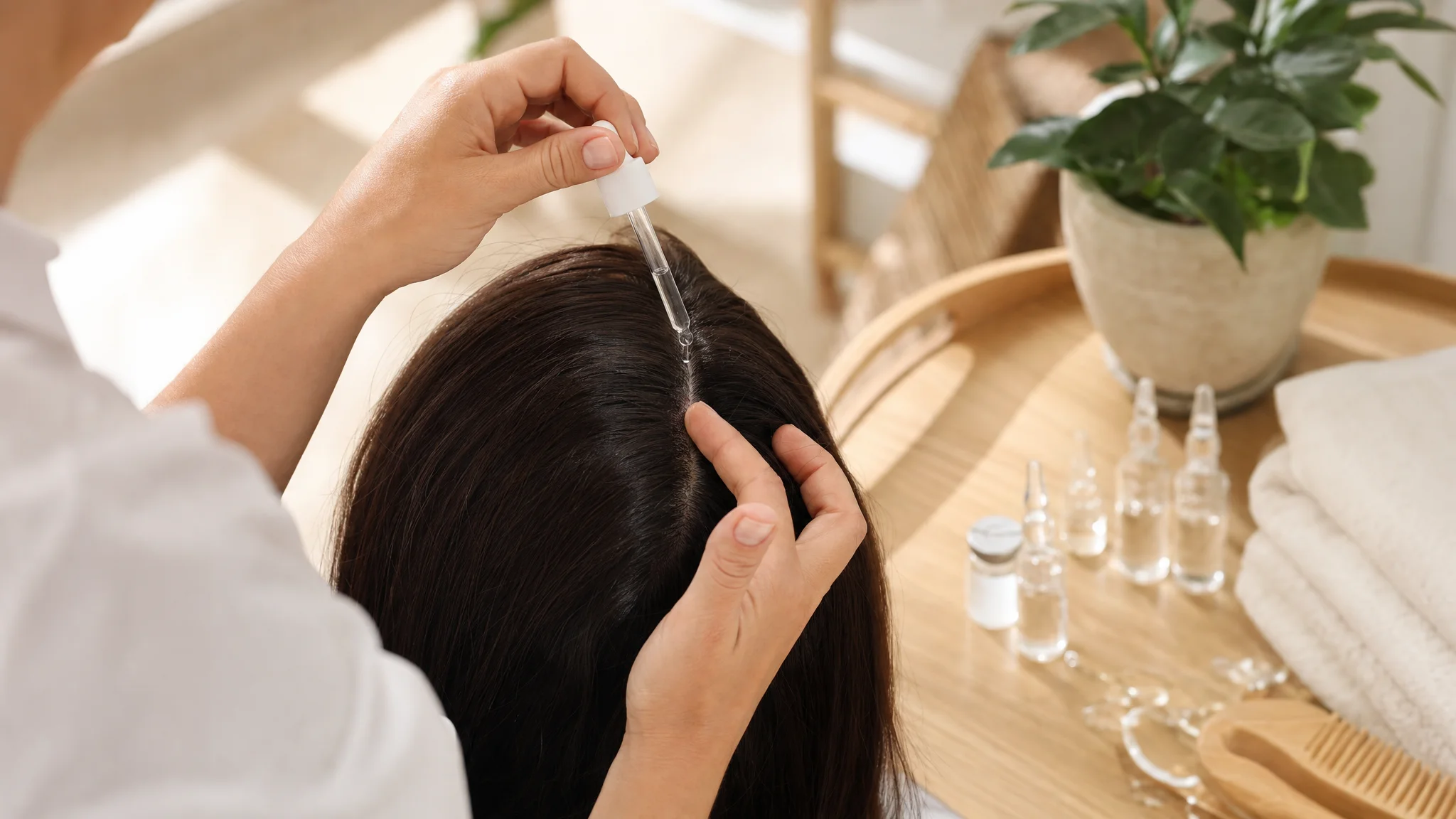 Hair loss treatment on the scalp